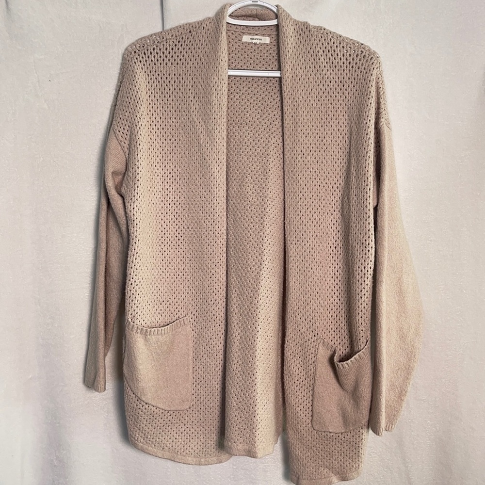 Maurices Solid Knit Open Front Pocket Cardigan